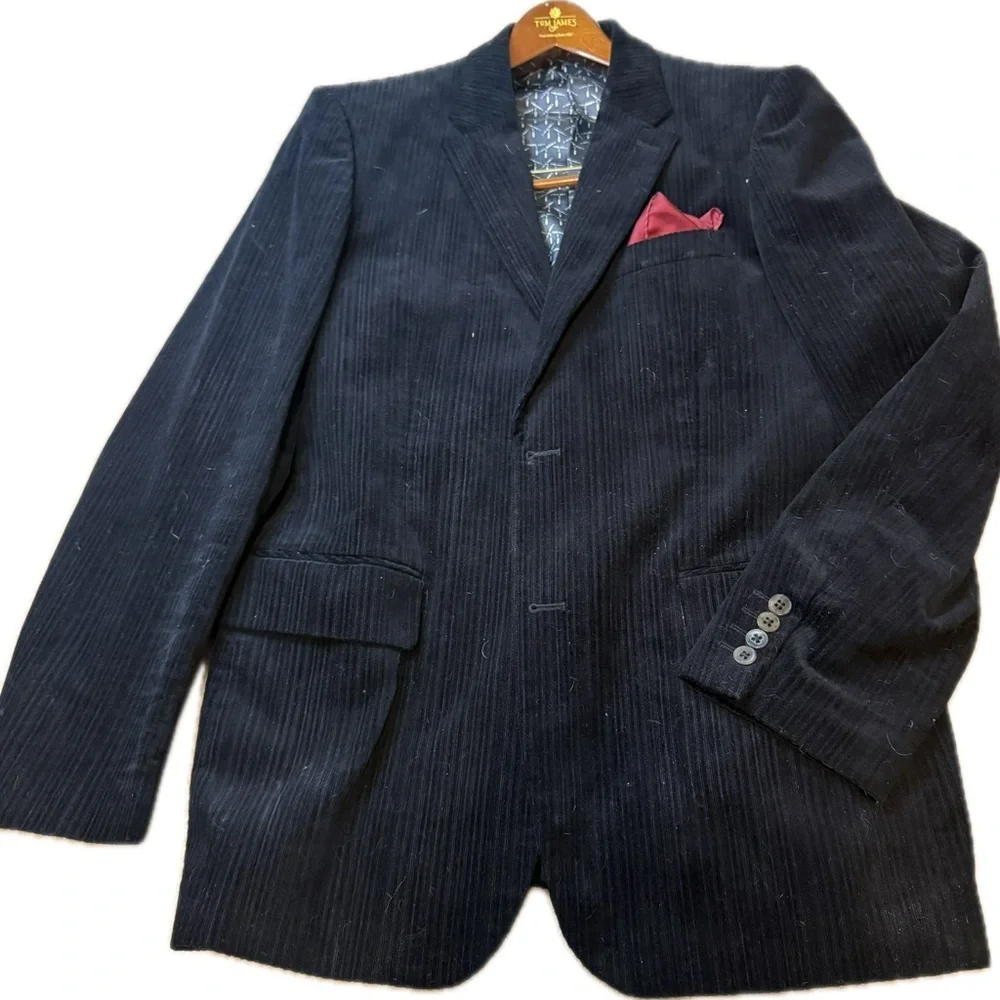 Original Penguin Black Blazer with Red Pocket Square